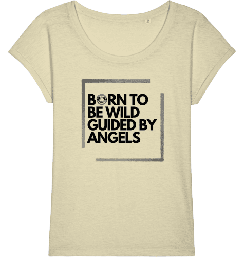 Pferde T-Shirt Bio - born to be wild guided by angels - HORSEANDANGELS