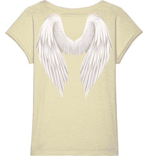 Pferde T-Shirt Bio - born to be wild guided by angels - HORSEANDANGELS