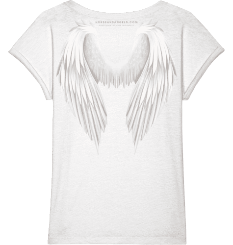 Pferde T-Shirt Bio - born to be wild guided by angels - HORSEANDANGELS