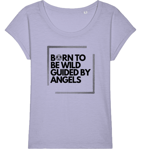 Pferde T-Shirt Bio - born to be wild guided by angels - HORSEANDANGELS