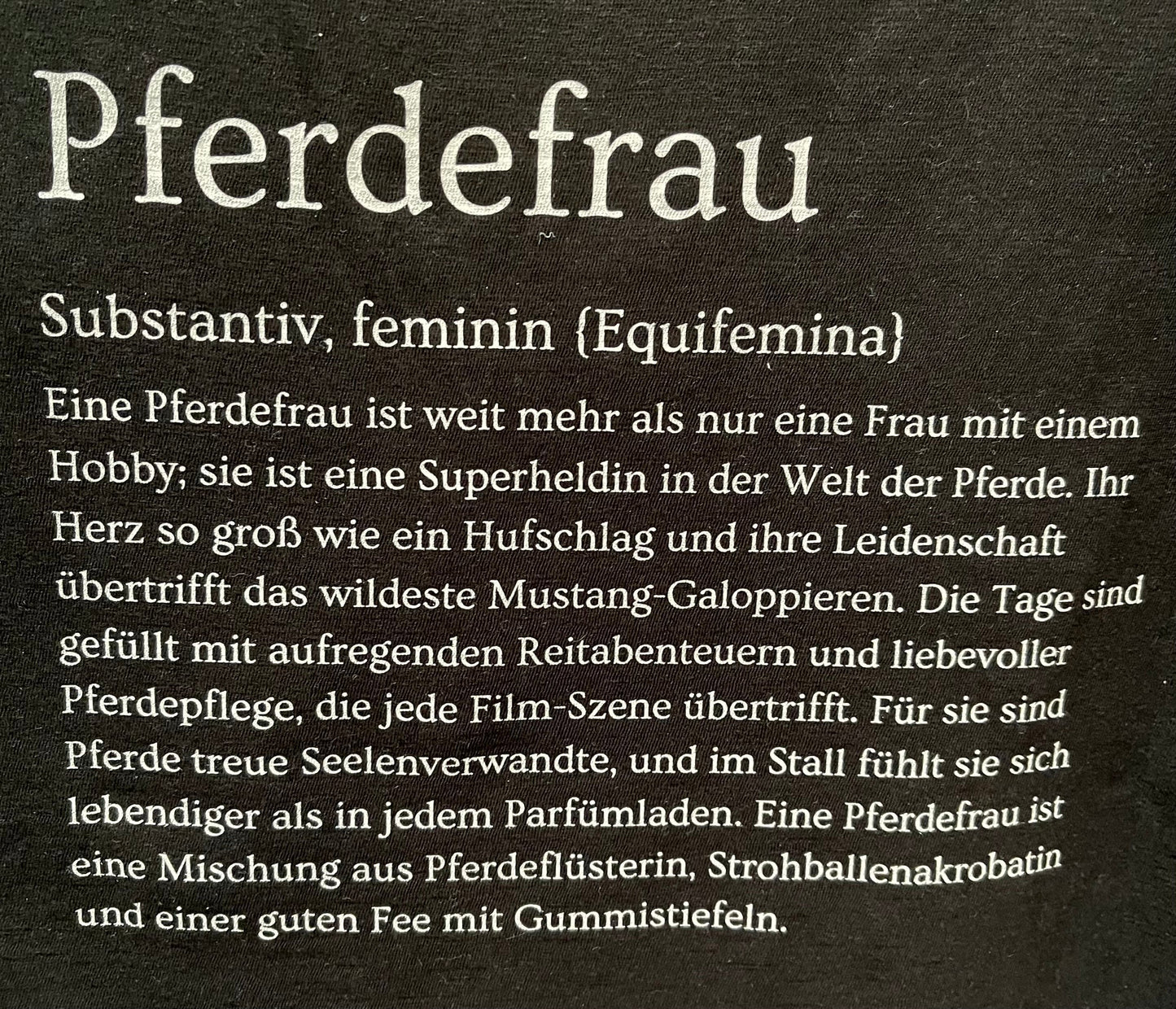 Pferdefrau T-Shirt kurzarm aus Bio - Baumwolle - HORSEANDANGELS